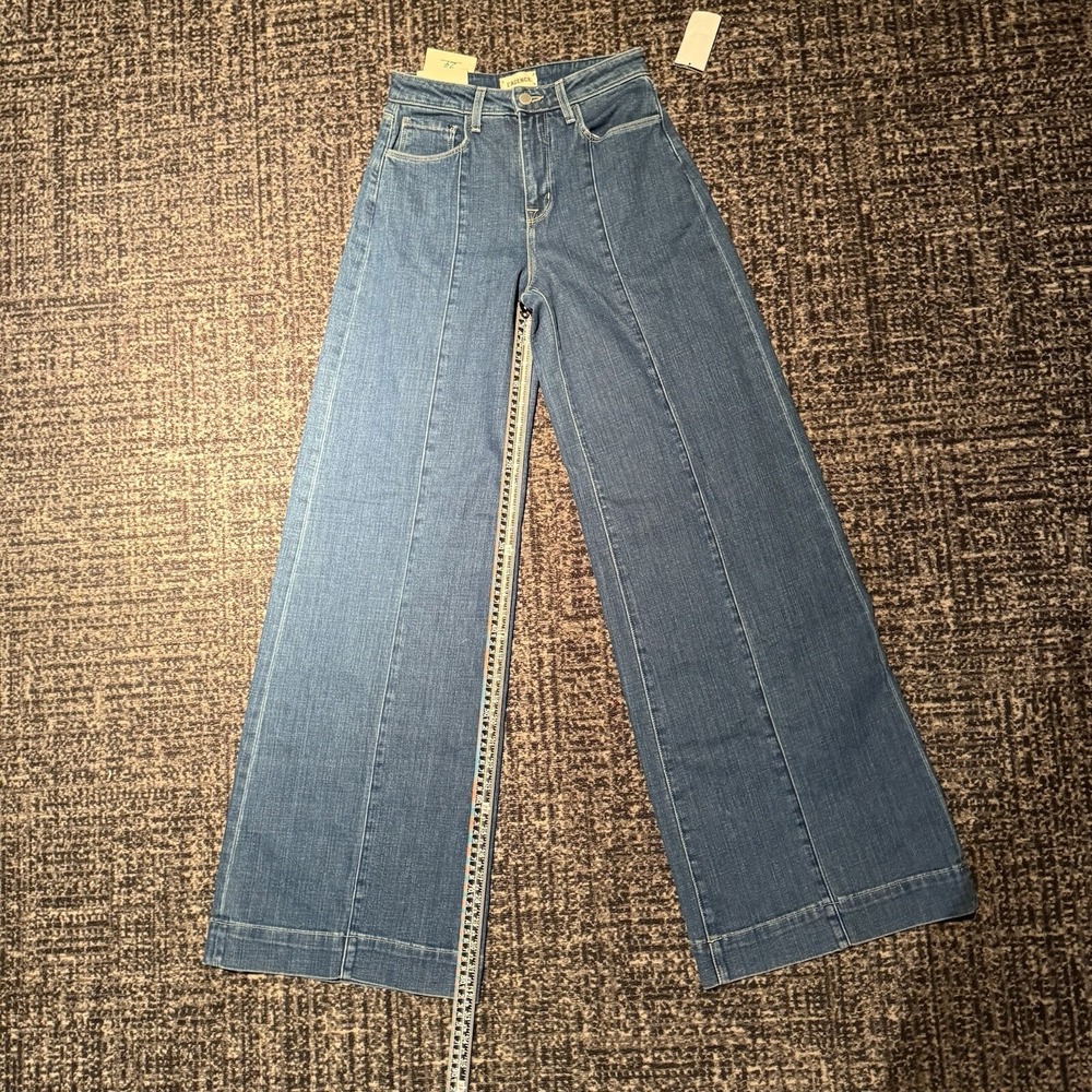 L’AGENCE Sandy Durango Blue High‑Rise Wide Leg Jeans – Front Seam - 24 - NWT - Picture 6 of 9